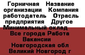 Горничная › Название организации ­ Компания-работодатель › Отрасль предприятия ­ Другое › Минимальный оклад ­ 1 - Все города Работа » Вакансии   . Новгородская обл.,Великий Новгород г.